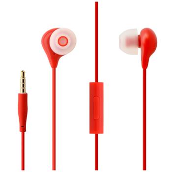 Vodeodolná in-ear slúchadlá s mikrofónom FIXED EGG1, IPX3, červená