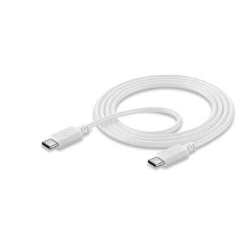 DCELLULARLINE data cable with 2x USB-C (PD) connectors, 1.2 m, white