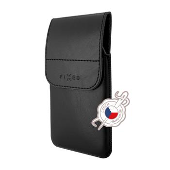 Puzdro FIXED Pocket s klipom, PU koža, veľkosť 6XL, čierne
