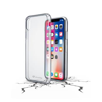 Back clear cover with protective frame Cellularline CLEAR DUO for Apple iPhone X/XS