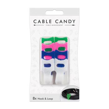 Cable Organizer Kabel Candy Hook &amp; Loop, 8 Stück, verschiedene Farben