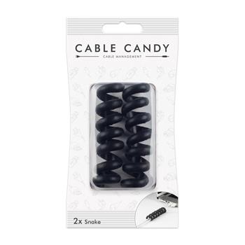 Cable organizer Cable Candy Snake, 2 pcs, black