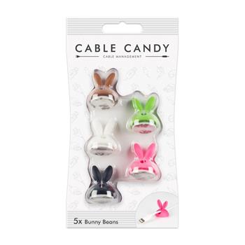 Káblový organizér Cable Candy Bunny Beans, 5 ks, rôzne farby