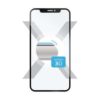 Protective gehärtetes Glas FIXED 3D Full-Cover für Samsung Galaxy A8 (2018), mit Vollbildkleber, schwarz