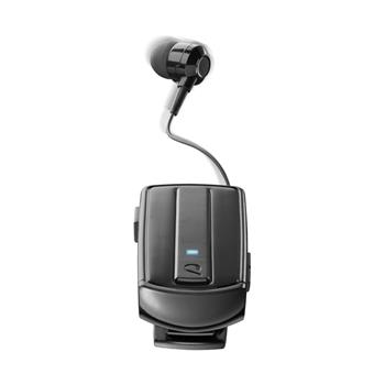 Bluetooth headset CellularLine Roller Clip s klipom a navijakom kábla, čierny