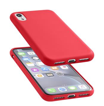 Ochranný silikonový kryt CellularLine SENSATION pro Apple iPhone XR červený