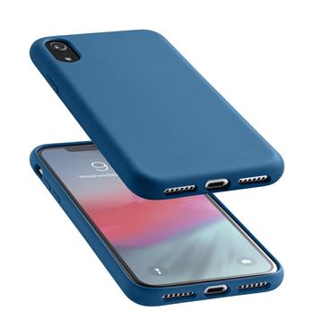 Protective silicone cover CellularLine SENSATION for Apple iPhone XR, blue