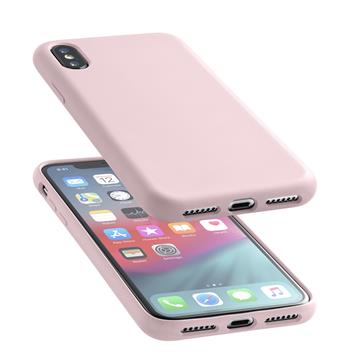 Protective silicone cover CellularLine SENSATION for Apple iPhone XS Max, old pink