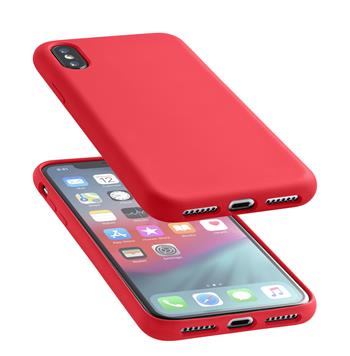 Protective silicone cover CellularLine SENSATION for Apple iPhone XS Max, red