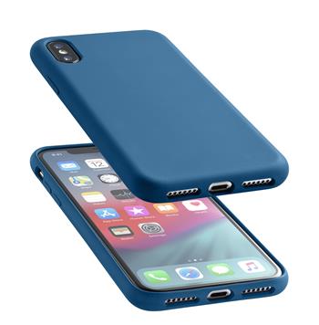 Ochranný silikónový kryt CellularLine SENSATION pre Apple iPhone XS Max, modrý