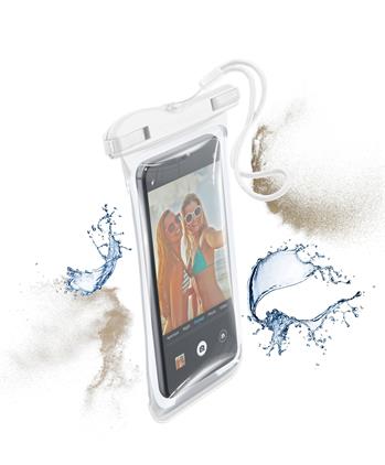 Waterproof universal case for mobile phones Cellularline VOYAGER 2019, white
