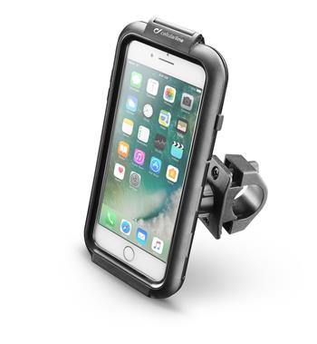 Waterproof Interphone Case for Apple iPhone 8 Plus/7 Plus/6 Plus, Handlebar Mount, Black