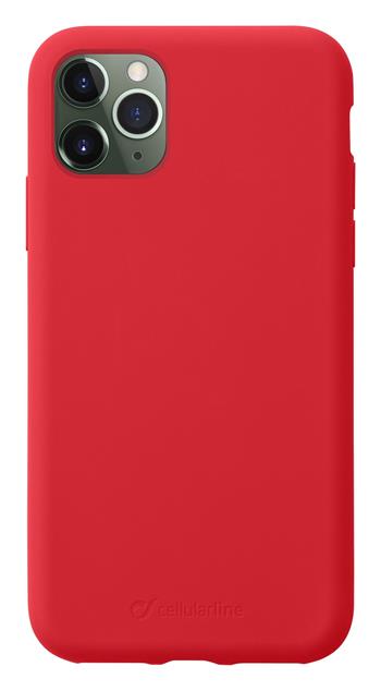 Ochranný silikónový kryt CellularLine SENSATION pre Apple iPhone 11 Pro Max, červený