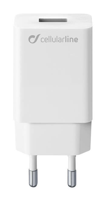 Síťová nabíječka Cellularline s USB konektorem, 10 W, bílá