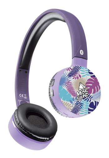 Bluetooth headphones MUSIC SOUND with head bridge and microphone, model 1