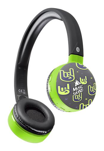 Bluetooth headphones MUSIC SOUND with head bridge and microphone, model 3