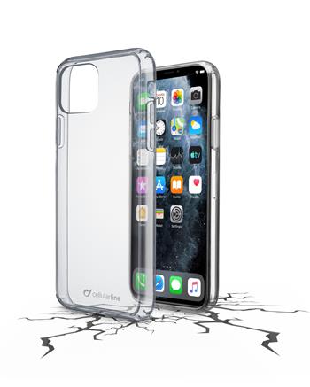 Back clear cover with Cellularline Clear Duo protective frame for Apple iPhone 11 Pro Max