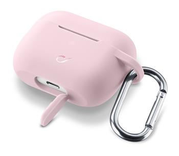 Ochranný kryt s karabínou Cellularline Bounce pre Apple AirPods Pro, ružový