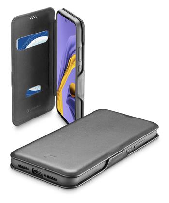Pouzdro typu kniha CellularLine Book Clutch pro Samsung Galaxy A51, černé