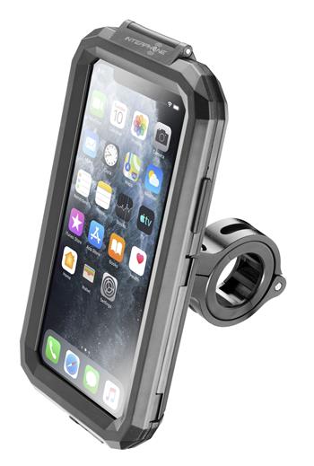 Vodeodolné púzdro Interphone pre Apple iPhone 11 Pro, úchyt na riadidlá, čierne