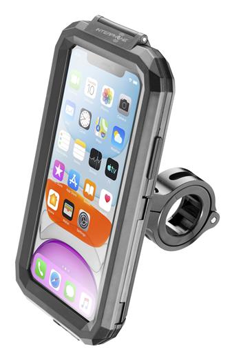 Voděodolné pouzdro Interphone pro Apple iPhone 11, úchyt na řídítka, černé