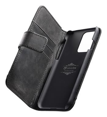 Premium Cellularline Supreme Leather Book Case for Samsung Galaxy S20 Ultra, Black