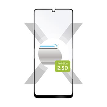 Ochranné tvrdené sklo FIXED Full-Cover pre Samsung Galaxy A31, lepenie cez celý displej, čierne