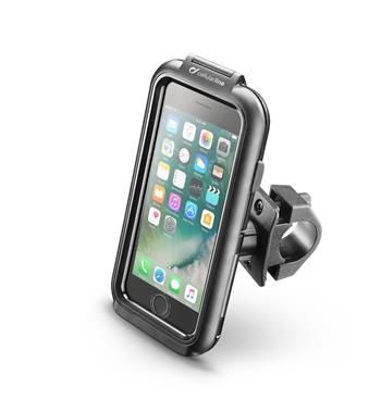 Waterproof Interphone Case for Apple iPhone SE (2020)/8/7/6/6S, handlebar mount, black