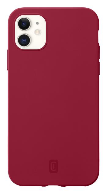 Protective silicone cover Cellularline Sensation for Apple iPhone 12, red