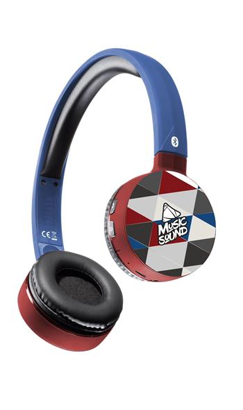 Bluetooth headphones MUSIC SOUND with head bridge and microphone, model 6 (2020)