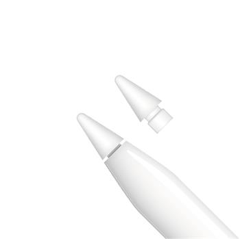 Náhradné hroty FIXED Pencil Tips pre Apple Pencil, 2ks, biele