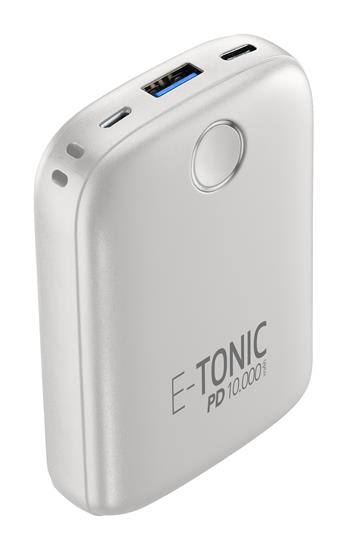 Kompaktní powerbanka E-Tonic 10 000 mAh, Power Delivery, bílá