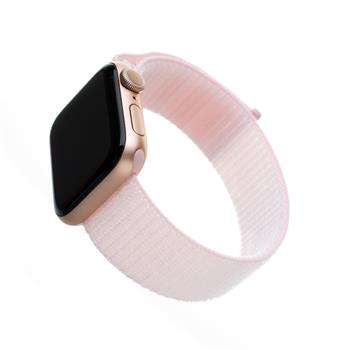 Nylonový řemínek FIXED Nylon Strap pro Apple Watch 42/44/45/49mm, růžový