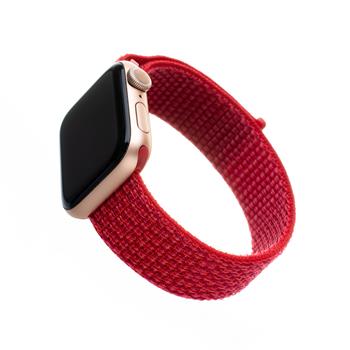 FIXED Nylonarmband für Apple Watch 42/44/45mm, rot