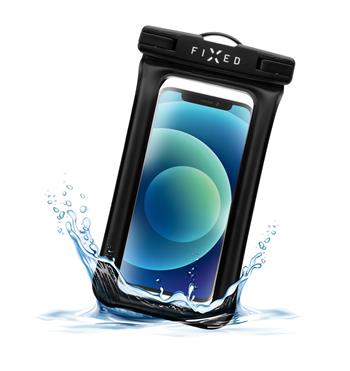 Voděodolné plávajúce puzdro na mobil FIXED Float Edge s kvalitným uzamykacím systémom a certitikací IPX8, čierna