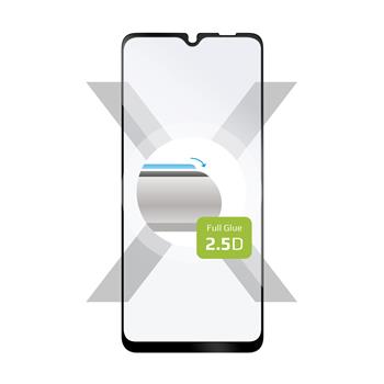 Ochranné tvrdené sklo FIXED Full-Cover pre Samsung Galaxy M02, lepenie cez celý displej, čierne