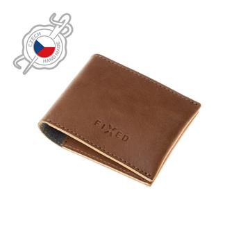 Kožená peňaženka FIXED Wallet z pravej hovädzej kože, hnedá
