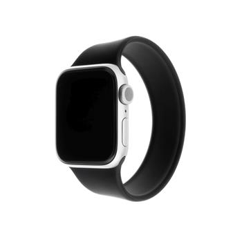 Elastický silikonový řemínek FIXED Silicone Strap pro Apple Watch 42/44/45/49mm, velikost S, černý