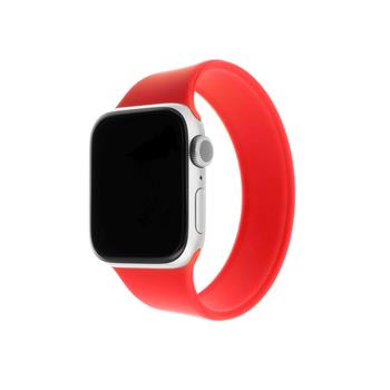 FIXED Elastic Silicone Strap for Apple Watch 42/44/45mm, size S, red