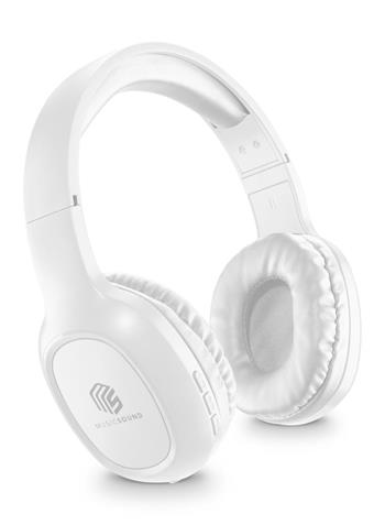 Bluetooth Music Sound Grundlegende Kopfhörer mit Kopfbügel und Mikrofon, weiß