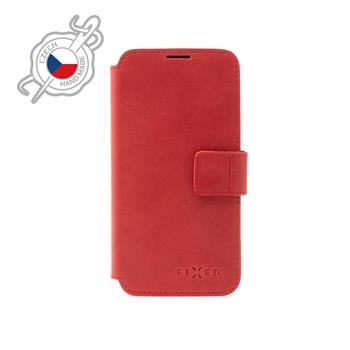 Kožené puzdro typu kniha FIXED ProFit pre Samsung Galaxy S21, červené