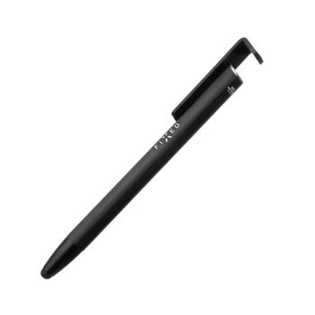 Propiska 3v1 se stylusem a stojánkem FIXED Pen, antibakteriální povrch, hliníkové tělo, černá