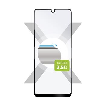 Ochranné tvrdené sklo FIXED Full-Cover pre Samsung Galaxy A22, nalepovacie na celú obrazovku, čierne