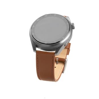 FIXED Leather Strap for Smartwatch 22mm wide, brown