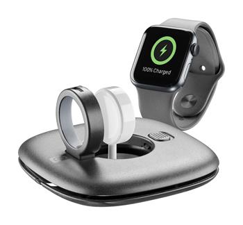 Stojánek Cellularline Dock pro nabíječku Apple Watch , černý