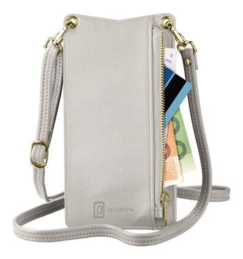 Pouzdro na krk Cellularline Mini Bag pro mobilní telefony, bílý