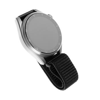 Nylonový remienok FIXED Nylon Strap s Quick Release 20mm pre smartwatch, čierny