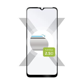 Ochranné tvrzené sklo FIXED Full-Cover pro Motorola Moto E20, lepení přes celý displej, černé