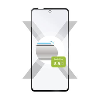 Ochranné tvrzené sklo FIXED Full-Cover pro Motorola Edge 20 Pro/20 Pro 5G, lepení přes celý displej, černé