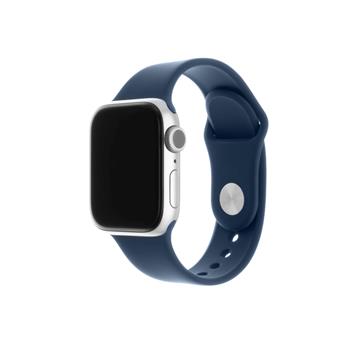FIXED Silicon Strap Set für Apple Watch 42/44/45 mm, metallic blau